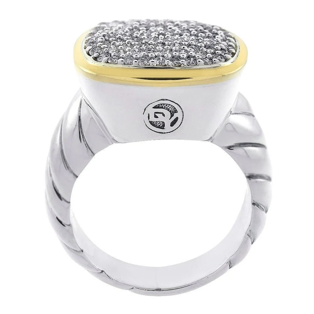 David Yurman Silver and Gold Women's Ring